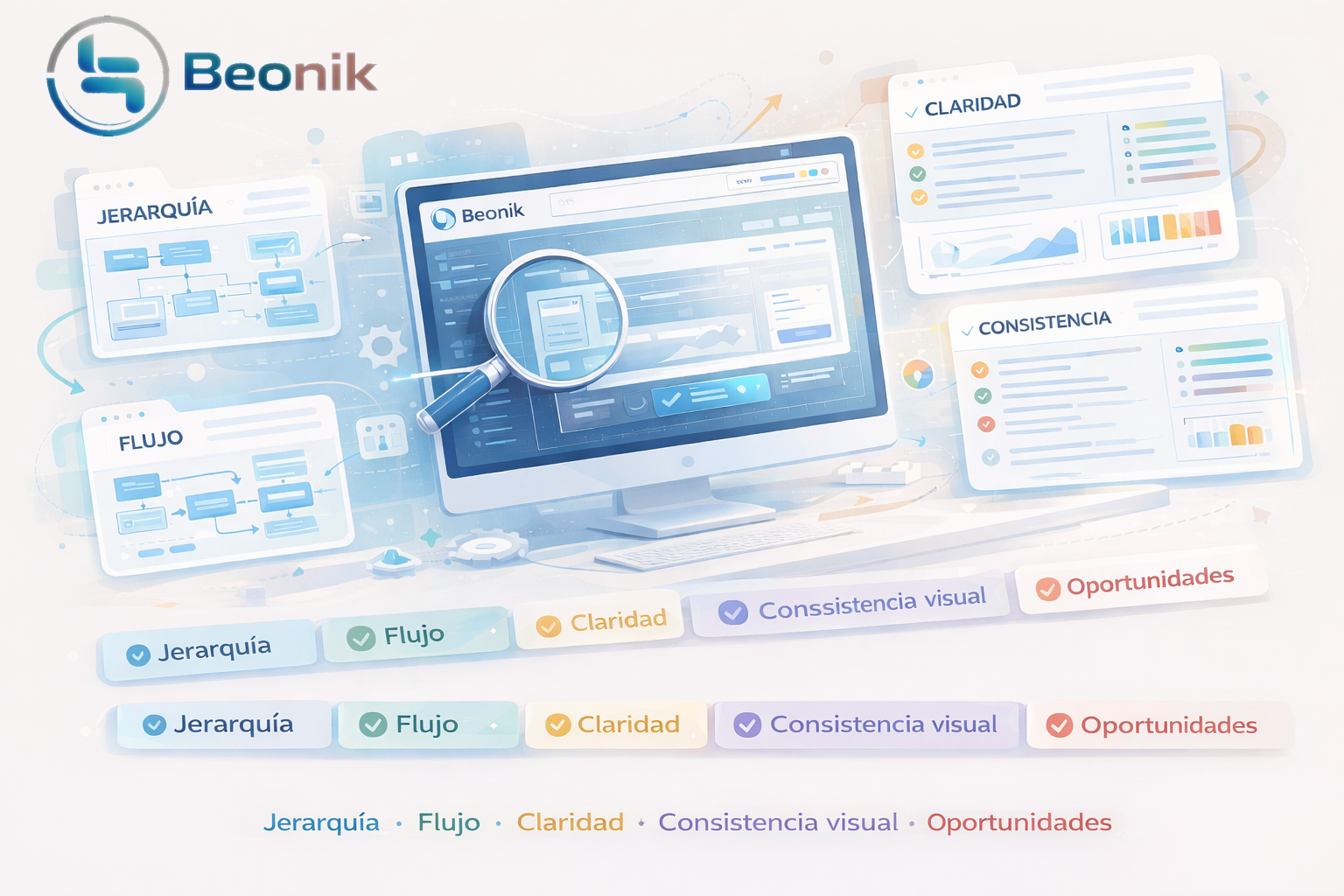 Diseño UX audit y wireframe en tablet